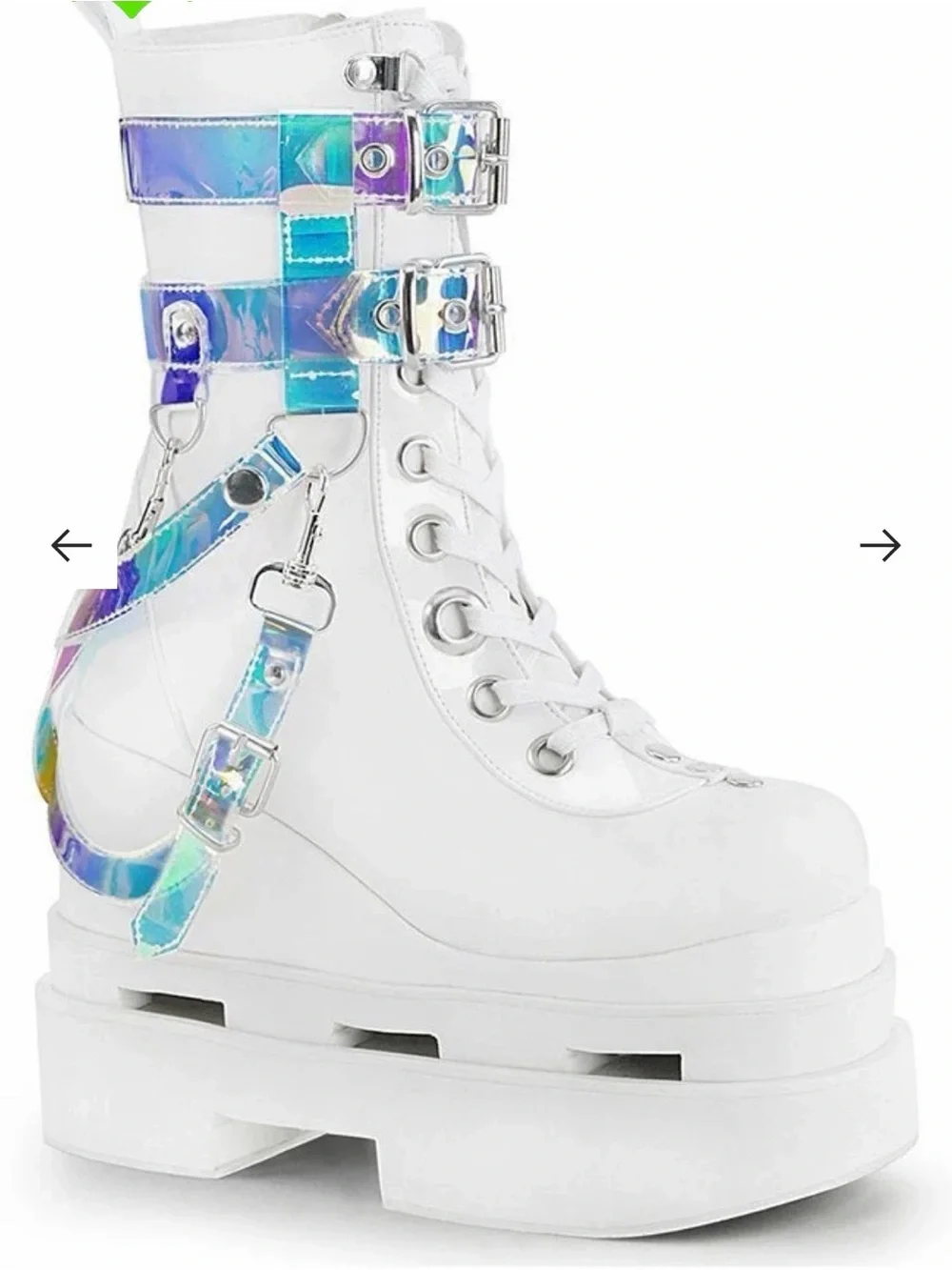 Cash Sold 📣 Women's Demonia Eternal 115 Triple Tiered Mid Calf Boot Size 7